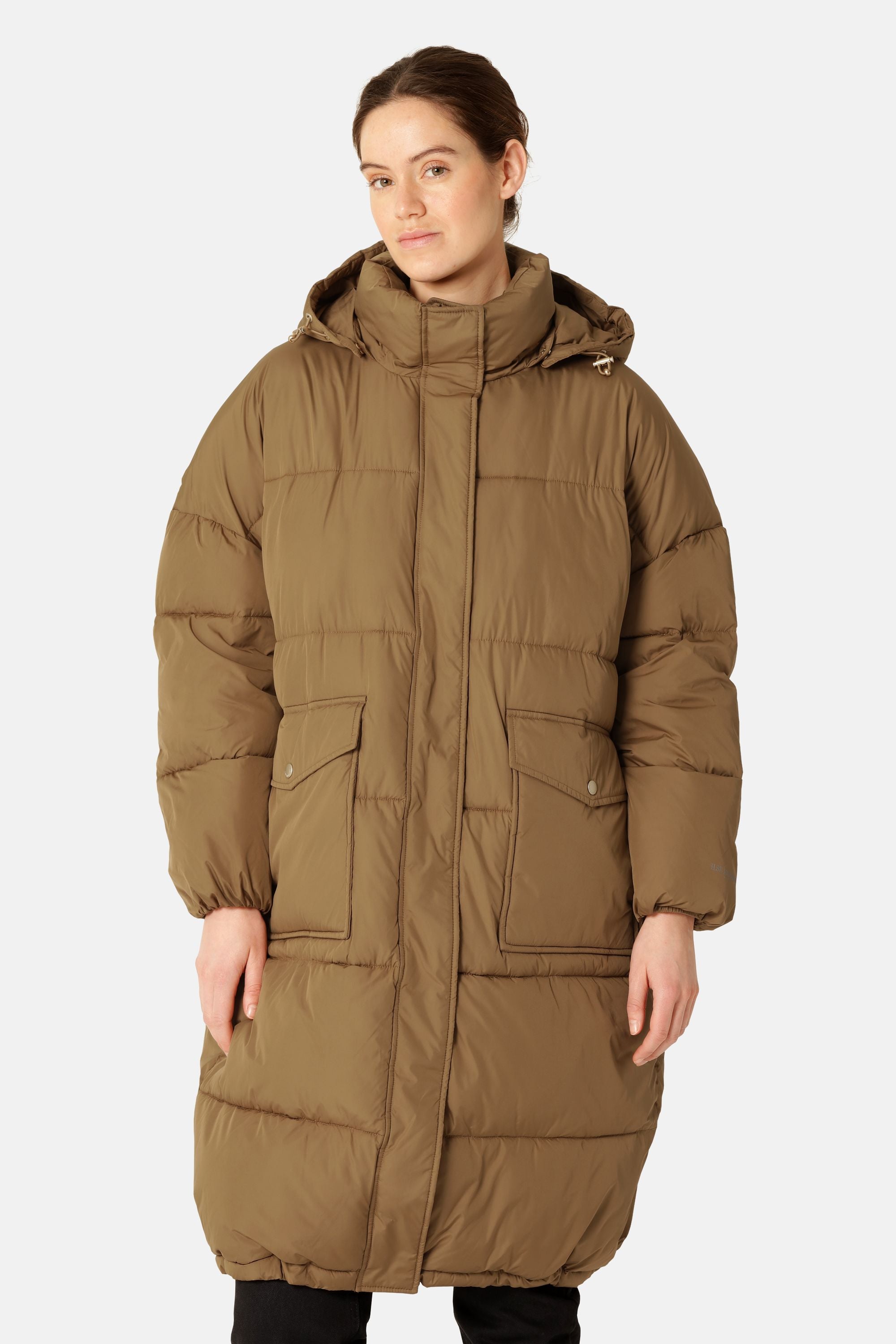Long Padded Coat - Mocca